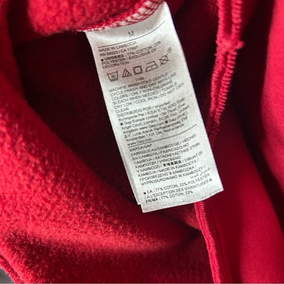 Vintage GAP sweatshirt red hoodie medium - Picture 7 of 12